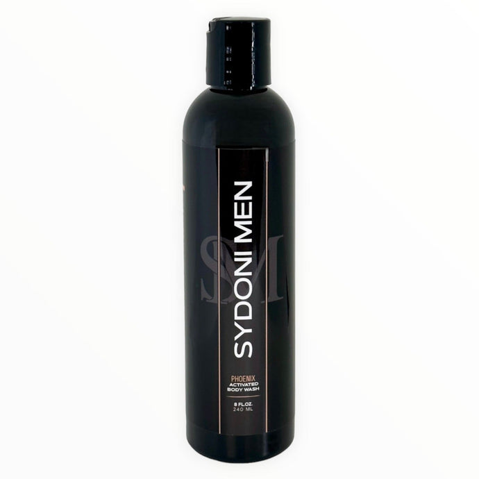 NEW!! PHOENIX ACTIVATED BODY WASH with COCONUT CHARCOAL AND WHITE LAVA Net. Wt. 8 oz. 240ml