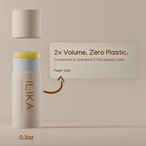 ILIKA Lip balm Organic, Vegan, Plastic-free, 100% Plant-based, 2X Volume, COSMOS Certified Organic, PETA Certified Vegan & Cruelty-Free 2 Pack, Vanilla & Peppermint