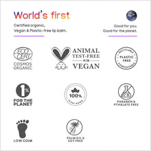Load image into Gallery viewer, ILIKA Lip balm, Organic, 100% Plant-based, Natural Lip Treatment, COSMOS Certified Organic, PETA Certified Vegan &amp; Cruelty-Free 2 Pack, Ginger Lemon &amp; Almond Cardamom Rose