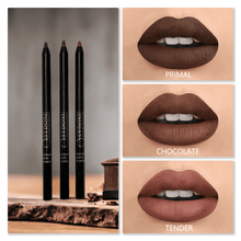 Load image into Gallery viewer, LUSCIOUS CHOCOLATE LIP LINER BUNDLE-3 RETRACTABLE LIP LINERS FOR THE PRICE OF 2