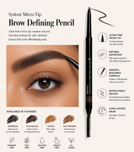 Load image into Gallery viewer, SYDONI MICRO-TIP BROW DEFINING PENCIL | Precision Natural Brows (6 Shades)