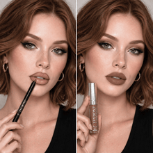 Load image into Gallery viewer, SYDONI CHESTNUT Earthy Brown MATTE LIP DUO Chestnut Matte Lip Duo – Chestnut Matte liquid Lipstick with Chocolate Lip Pencil