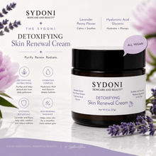 Load image into Gallery viewer, SHIPS 5/30 SYDONI DETOXIFYING SKIN RENEWAL CREAM with Lavender &amp; Peony | Restore &amp; Rebalance Net. Wt. 2oz. 57g