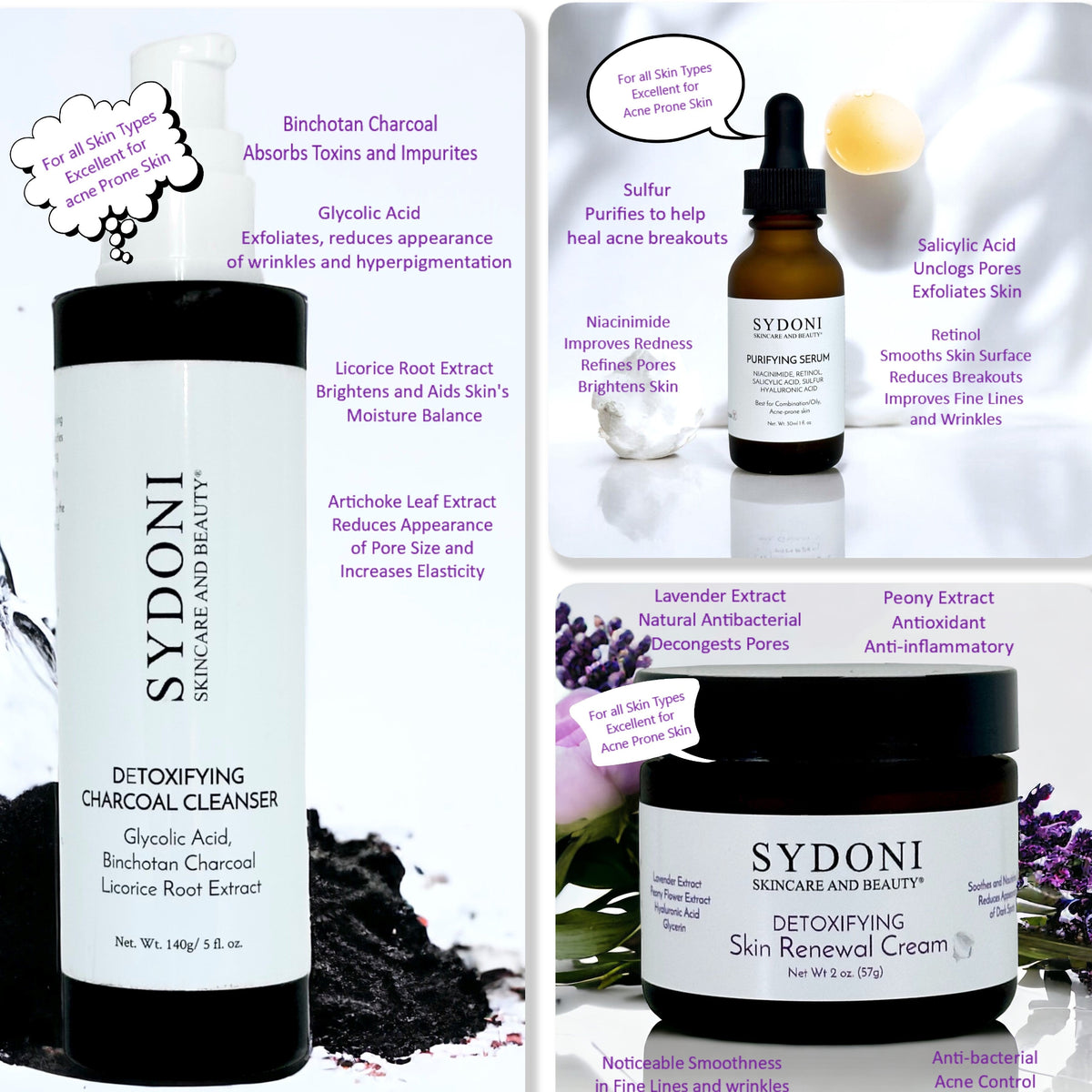 THE POWER OF THREE. DETOXIFYNG SKINCARE SYSTEM