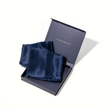 Load image into Gallery viewer, Midnight Blue Silk Pillowcase