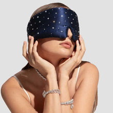 Load image into Gallery viewer, Silk Sleep Eye Mask Crystals by Swarovski®