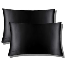 Load image into Gallery viewer, Black Jade Silk Pillowcase