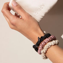 Load image into Gallery viewer, Skinny Scrunchie Set - Rose, Dusty, Black