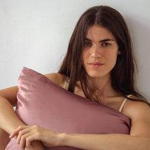 Load image into Gallery viewer, Damask Rose Silk Pillowcase