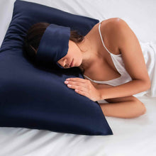 Load image into Gallery viewer, Midnight Blue Silk Pillowcase