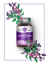 Load image into Gallery viewer, ELDERBERRY GUMMIES WITH VITAMIN C &amp; ZINC - ORGANIC