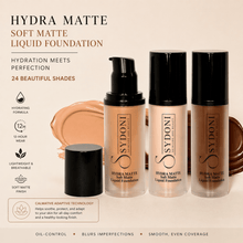 Load image into Gallery viewer, SYDONI HYDRA MATTE SOFT MATTE LIQUID FOUNDATION – Hydration Meets Matte Perfection 1.1 FL. OZ. 24 SHADES