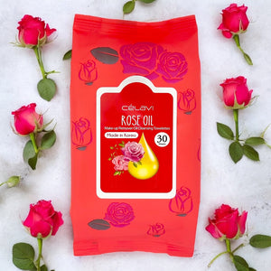 ROSE OIL NOURISHING CLEANSING WIPES 30PK