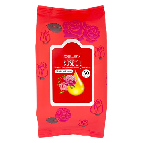 ROSE OIL NOURISHING CLEANSING WIPES 30PK
