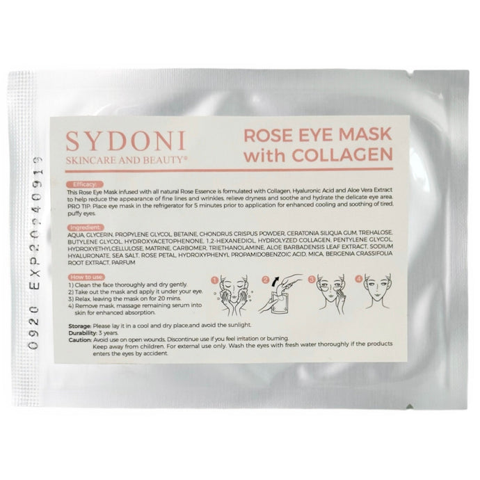 ROSE FLOWER AND COLLAGEN EYE MASK Net. Wt.12g
