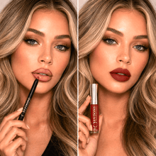 Load image into Gallery viewer, SYDONI SANGRIA Bold Red Matte Lip Duo-Sangria Liquid Lipstick with Tamale Lip Pencil