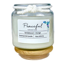 Load image into Gallery viewer, Peaceful Sandalwood + Orange Aromatherapy Candle