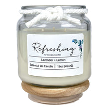 Load image into Gallery viewer, Refreshing Lavender + Lemon Aromatherapy Candle