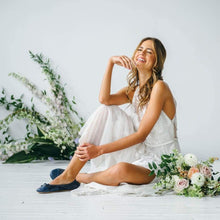 Load image into Gallery viewer, Premium Navy Blue Flats