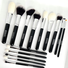 Load image into Gallery viewer, COMPLETE 14 PIECE PROFESSIONAL MAKEUP BRUSH COLLECTION with BRUSH HOLDER