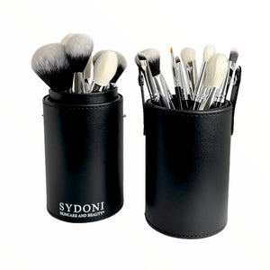 COMPLETE 14 PIECE PROFESSIONAL MAKEUP BRUSH COLLECTION with BRUSH HOLDER