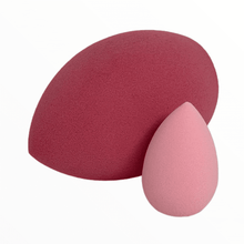 Load image into Gallery viewer, FLAT BOTTOM BEAUTY BLENDER and WATER DROP SPONGE DUO